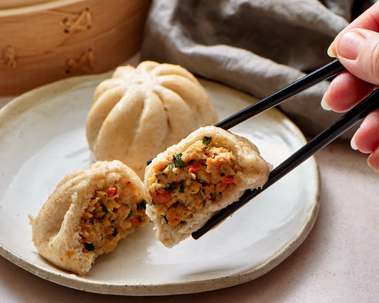 Plant-based Thai Pork Basil Buns.