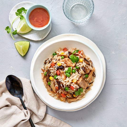 Plant-based Chicken Fried Rice (NOG).