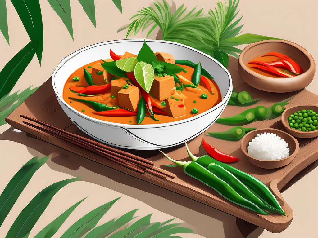 Delicious Plant-Based Thai Panang Curry with Rice Recipe