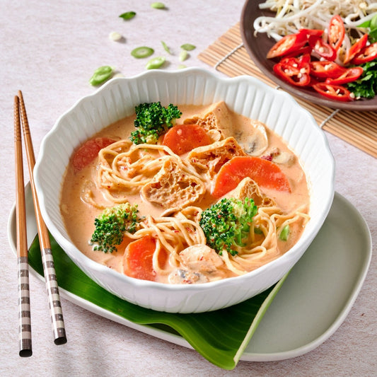 Laksa Noodle with Fried Puff Tofu